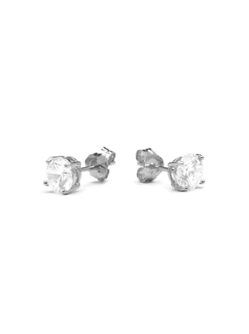 Luxenter Ohrringe aus 925er Sterlingsilber mit glitzernden Zirkonia-Steinen, rhodiniert