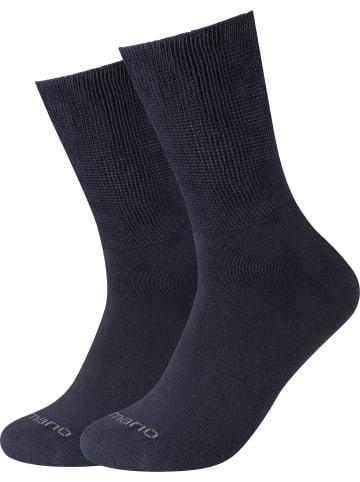 camano Unisex-Socken 2 Paar mit Softbund in marine