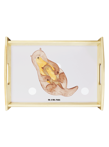 Mr. & Mrs. Panda Tablett Otter Kind ohne Spruch in Grau Pastell