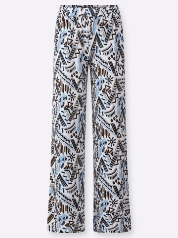 Heine Jersey-Hose in weiß-eisblau-bedruckt