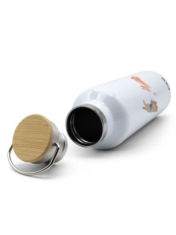 Mr. & Mrs. Panda Trinkflasche Hasen Muschel ohne Spruch in Weiß