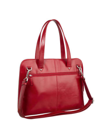 Leonhard Heyden Cambridge Schultertasche Leder 41 cm Laptopfach rot