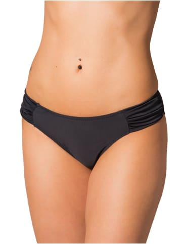 Aquarti Aquarti Damen Bikinihose mit seitlichen Raffungen in schwarz