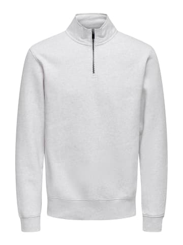 ONLY & SONS Sweatshirt in Super Light Grey Melange 1