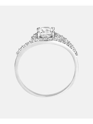 Diamant L'éternel Verlobungsring aus 375 Weißgold mit Zirkonia