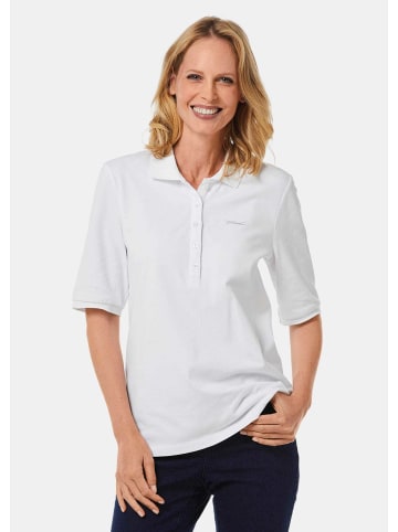 GOLDNER Kurzgröße: Poloshirt in hochwertiger Qualität in weiß
