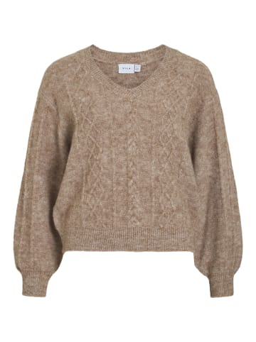 Vila Strickpullover in Natural Melange