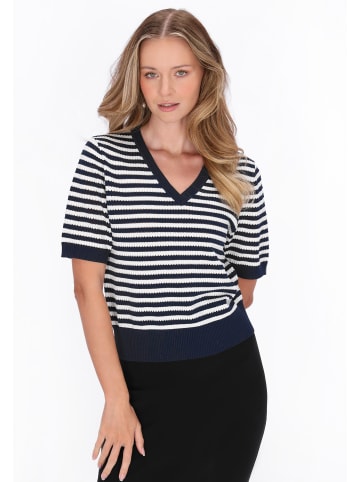 DreiMaster Women Sweater in navy offwhite