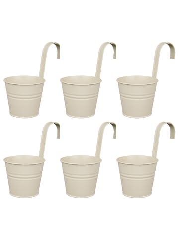 Butlers Hängetopf ZINC 6er-Set in Beige