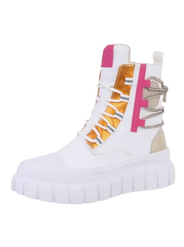 Ital-Design Freizeitschuh in Weiß und Pink