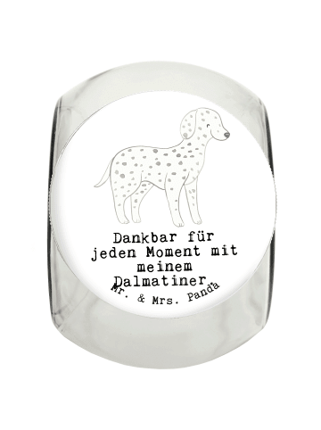 Mr. & Mrs. Panda Leckerli Glas Dalmatiner Moment mit Spruch in Weiß