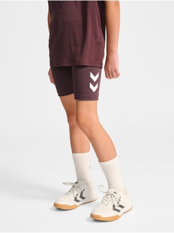 Hummel Kurze Hose Hmljr Logo Multisport Mädchen in FUDGE MELANGE