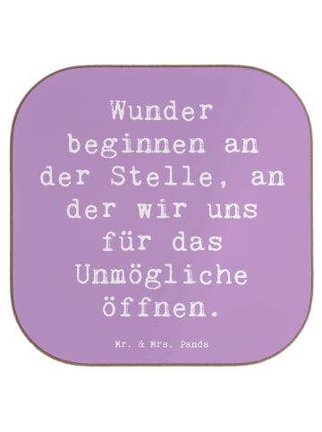 Mr. & Mrs. Panda Untersetzer Spruch Wunder beginnen mit Spruch in Lavendeltraum