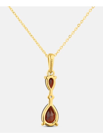 Diamant L'éternel Kette mit Anhänger, mit Granat, 375 Gelbgold