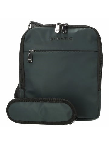 Stratic Pure Messenger Bag S - Umhängetasche (black) in dark green