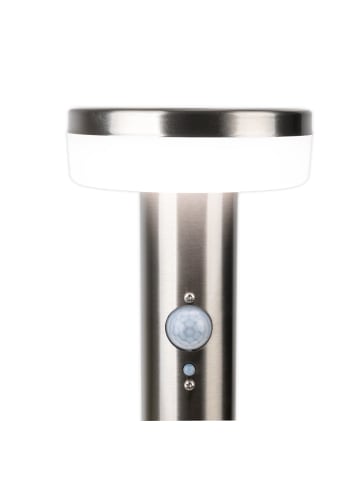 näve LED Solarleuchte "NORCIA" in nickelmatt - (L)12.5 cm x (B)12.5 cm x (H)25 cm