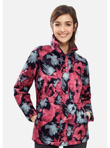 MADELEINE Steppjacke mit floralem Print in schwarz / multicolor