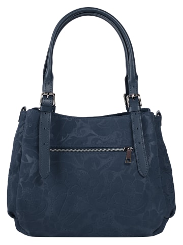 Samantha Look Handtasche echt Leder in blau