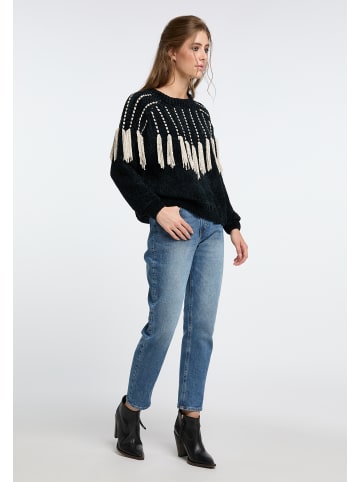 IZIA Damen Strickpullover in Schwarz