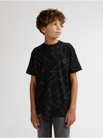 Petrol Industries Allover-Print T-Shirt Luchador in Schwarz