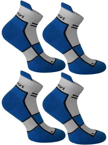 normani 4 Paar Running Sneakersocken mit Fersenlasche in Cobald