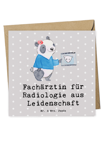 Mr. & Mrs. Panda Deluxe Karte Fachärztin für Radiologie Leidensc... in Grau Pastell