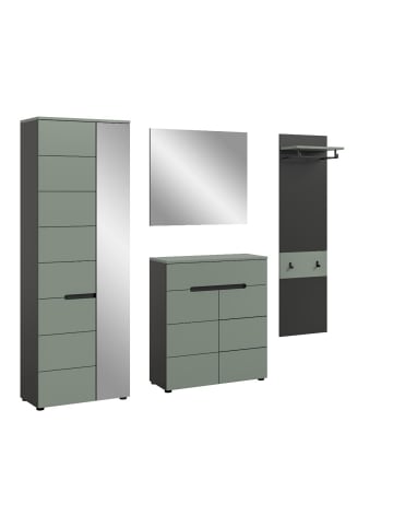 ebuy24 Garderobenmöbel Canu (4-teilig) Staubgrün 220 x 37 cm