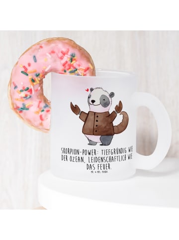 Mr. & Mrs. Panda Teeglas Skorpion Astrologie mit Spruch in Transparent