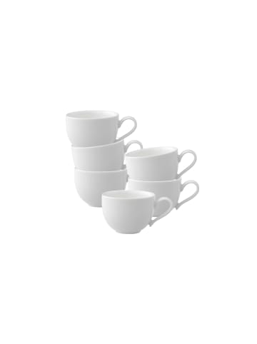 Villeroy & Boch 6er Set Espressotassen New Cottage Basic in 50 ml in weiß
