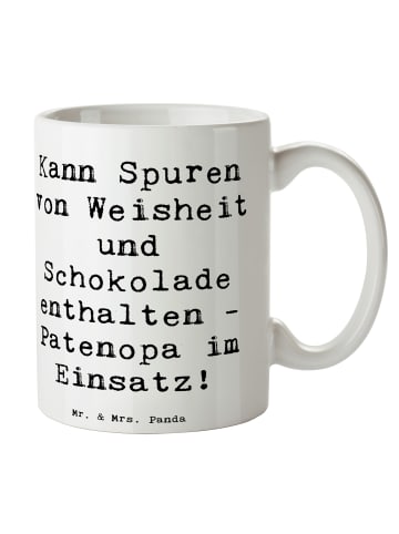Mr. & Mrs. Panda Tasse Patenopa und Weisheit mit Spruch in Weiß