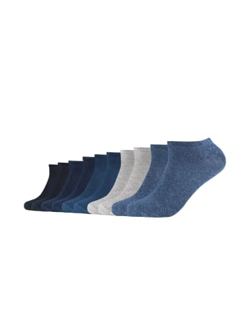 S. Oliver Sneakersocken Unisex für Damen und Herren Atmungsaktiv  bequem elastisch  natürlicher Baumwolle weicher Bund 10er Pack essentials in denim mel.