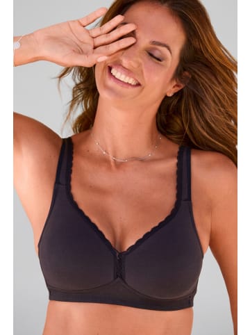 PETITE FLEUR Entlastungs-BH in weiß + schwarz