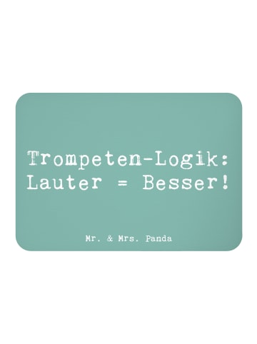 Mr. & Mrs. Panda Fridge Magnet Spruch Trompeten Weisheit mit Spruch in Meeresbrise