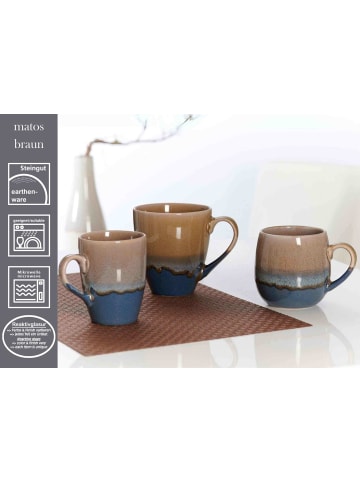 Ritzenhoff & Breker 6er Set Henkelbecher Matos 310 ml in braun