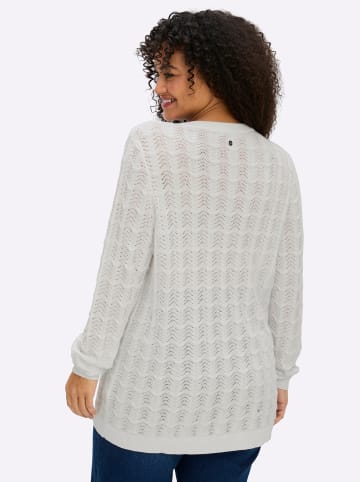 sheego Pullover in ecru