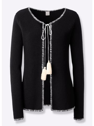 Heine Strickjacke in schwarz-weiß