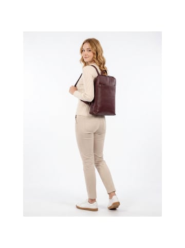 Jost Lysa Daypack Leder 36 cm Laptopfach in red