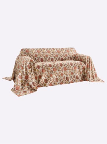 Heine Sessel- und Sofaüberwurf in terracotta-natur