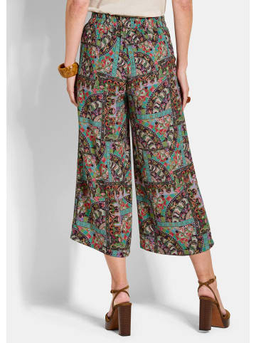 GOLDNER Kurzgröße:  Jerseyhose mit Patchwork-Druck in bunt / gemustert