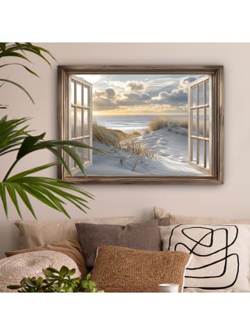 OnlyWow Leinwand Bilder Sandfarben