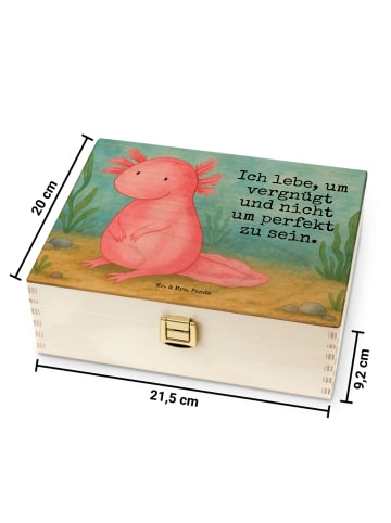 Mr. & Mrs. Panda Tee Organizer Axolotl Niedlich Design mit Spruch in Weiß