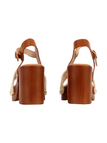 Joia Sandalen mit Absatz und Riemchen Beige