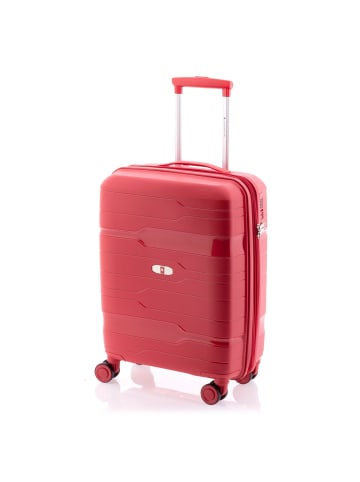 Gladiator 3800 4 Rollen Kabinentrolley 55 cm mit Dehnfalte crimson red