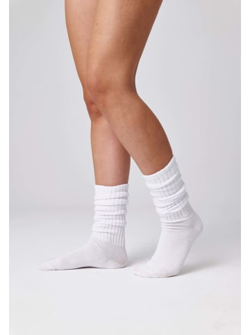 SNOCKS Slouch Socken 2 Paar in Weiß