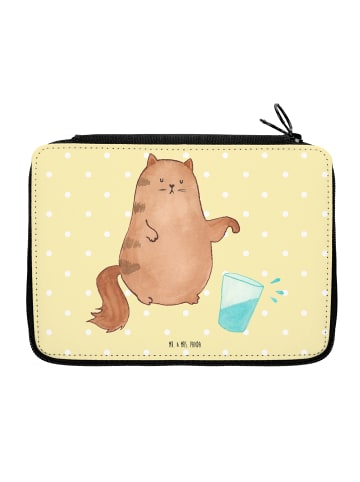 Mr. & Mrs. Panda Etui Katze Wasserglas ohne Spruch in Gelb Pastell