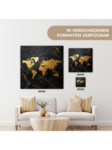 MuchoWow Leinwand Bilder Goldfarben