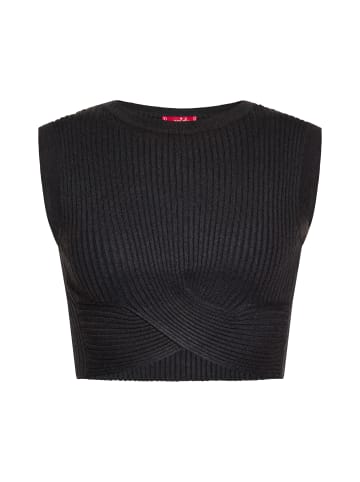 Swirly Damen Crop-Top in SCHWARZ
