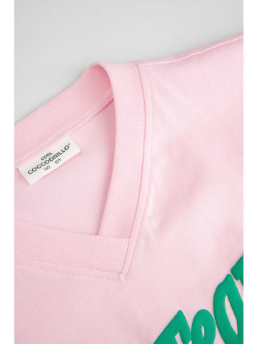 Coccodrillo Baumwoll-T-Shirt mit kurzen Ärmeln in rosa