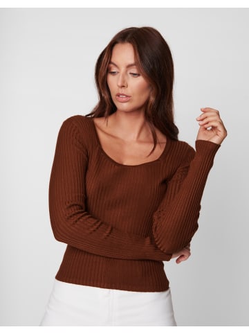 Threadbare Langarmshirt Cleo in Brown