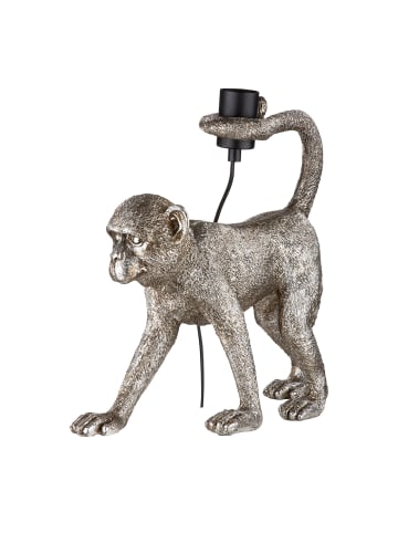 GILDE Tischlampe "Monkey" in Silber - H. 37 cm - B. 39,5 cm